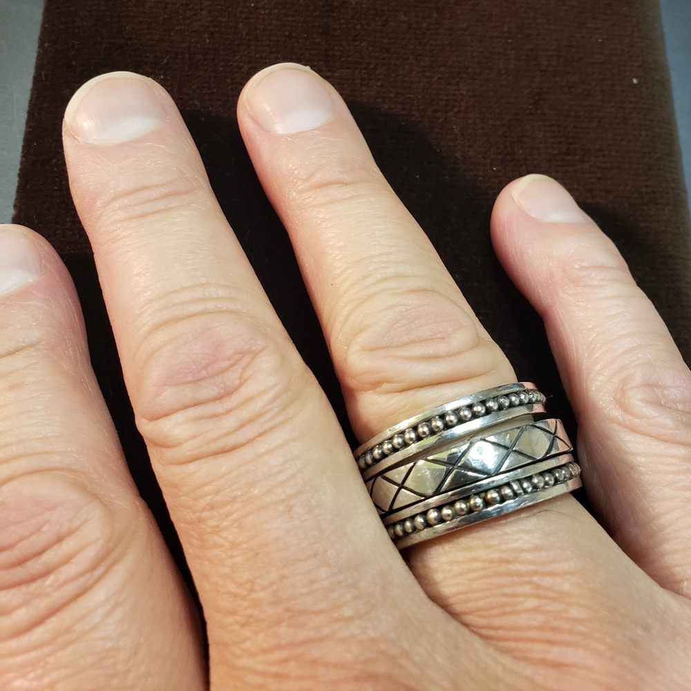Sterling Silver 3 in 1 ring. Size 10